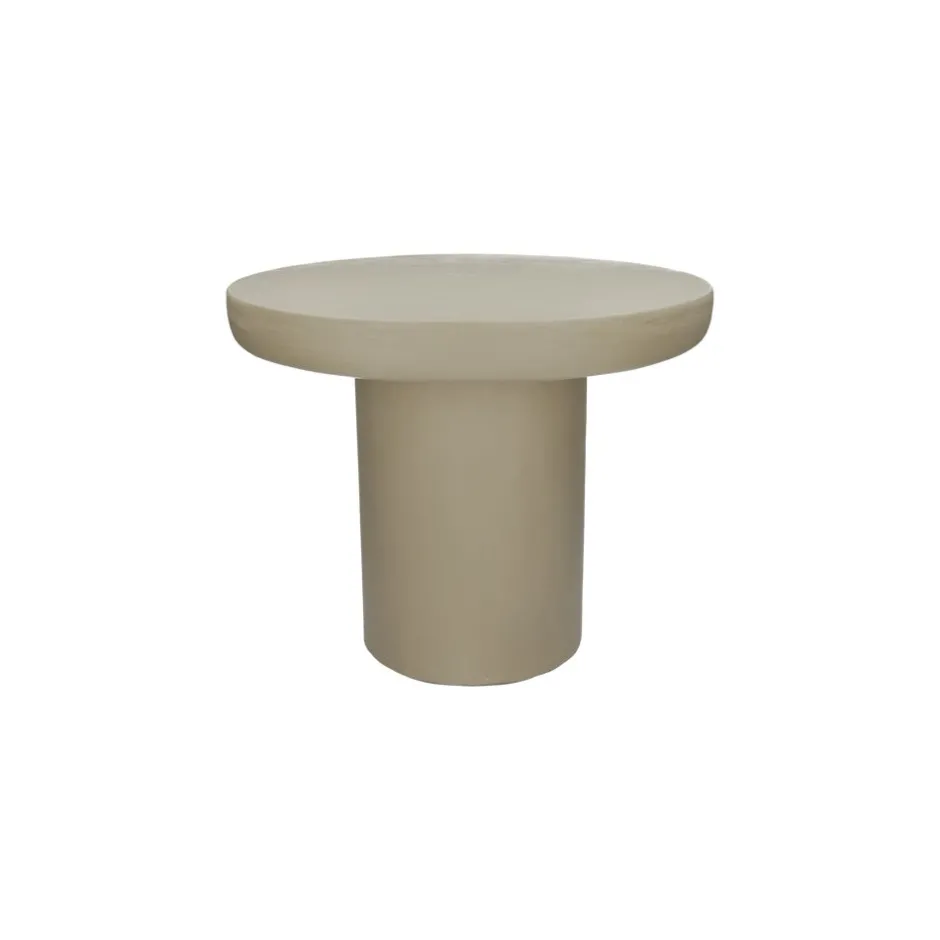 Pomax Tables Basses | Tables-PIASTRO - table basse - enduit à la chaux - DIA 50 x H 40 cm - gris/beige