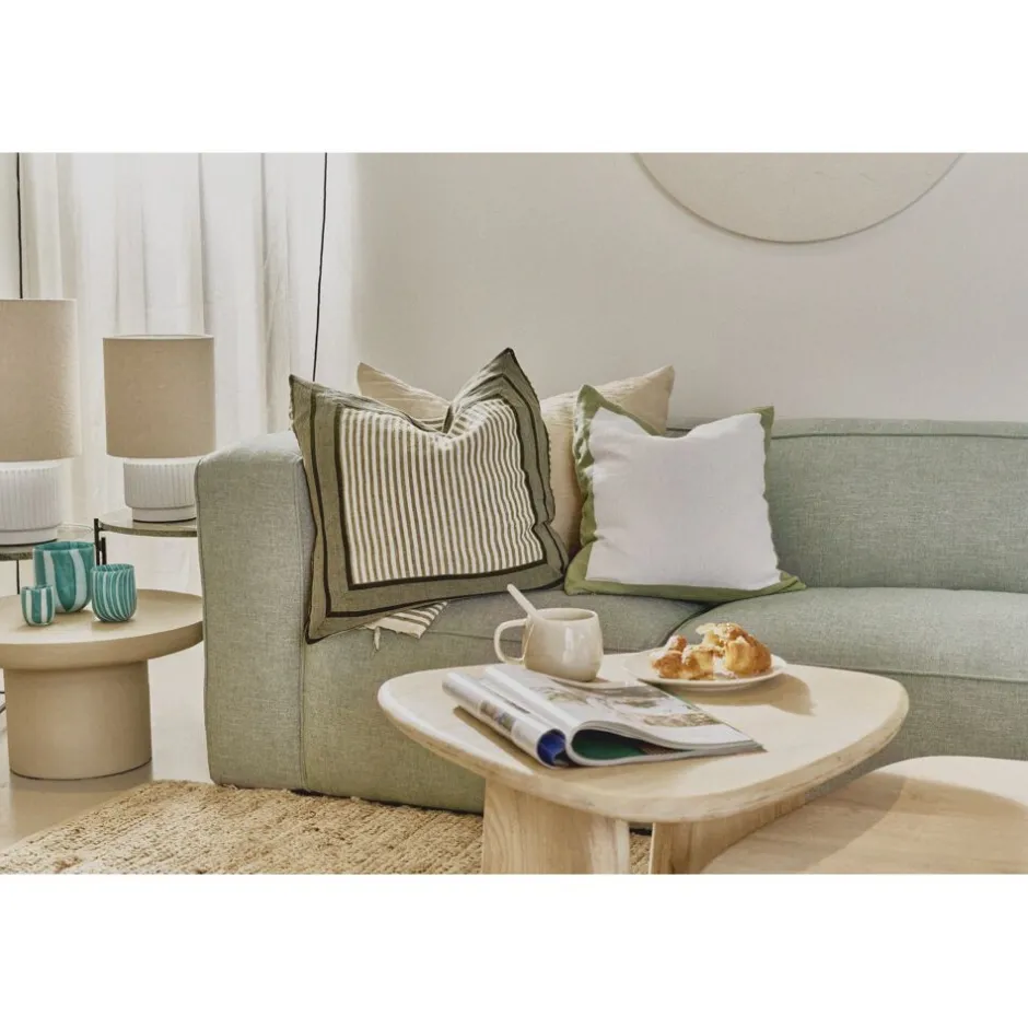 Pomax Tables Basses | Tables-PIASTRO - table basse - enduit à la chaux - DIA 60 x H 32 cm - gris/beige