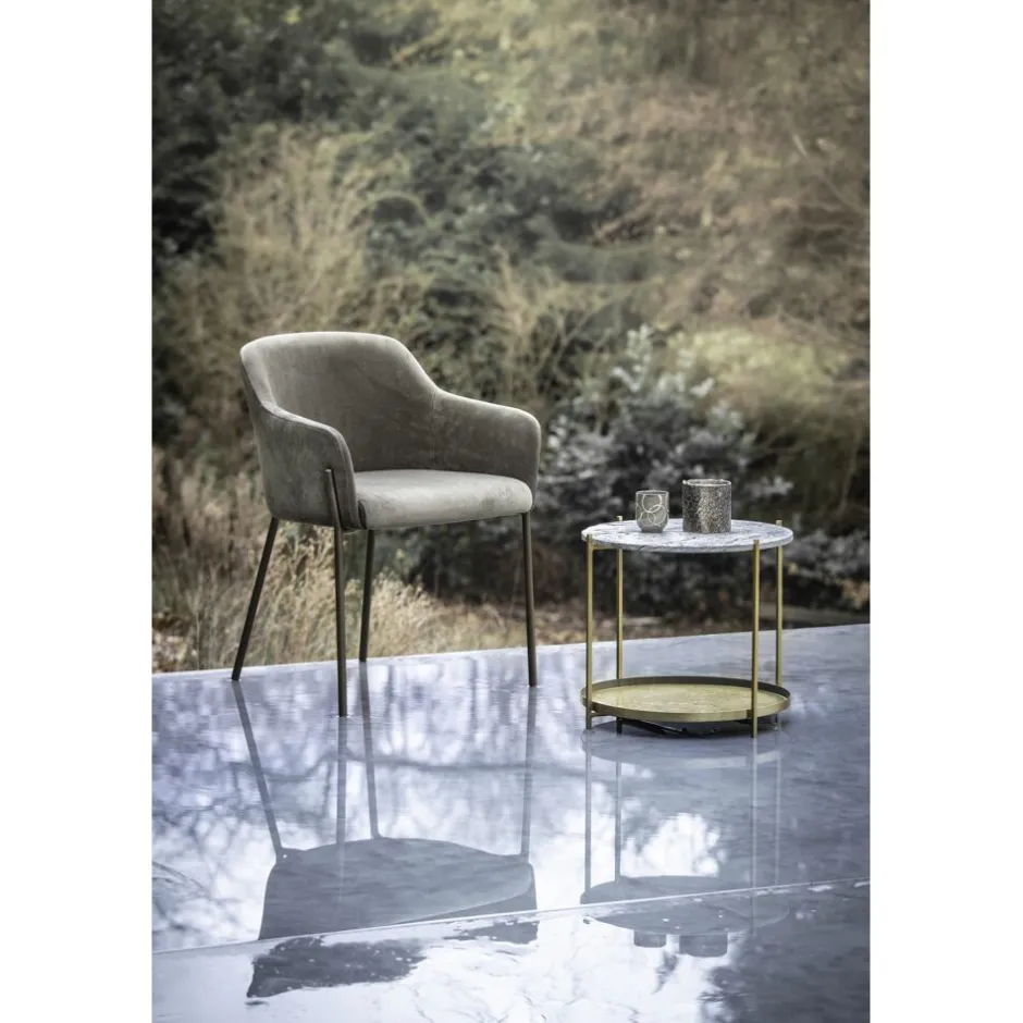 Pomax Photophores / T-lights-PIATRA - photophore - verre - DIA 15 x H 16 cm - gris foncé