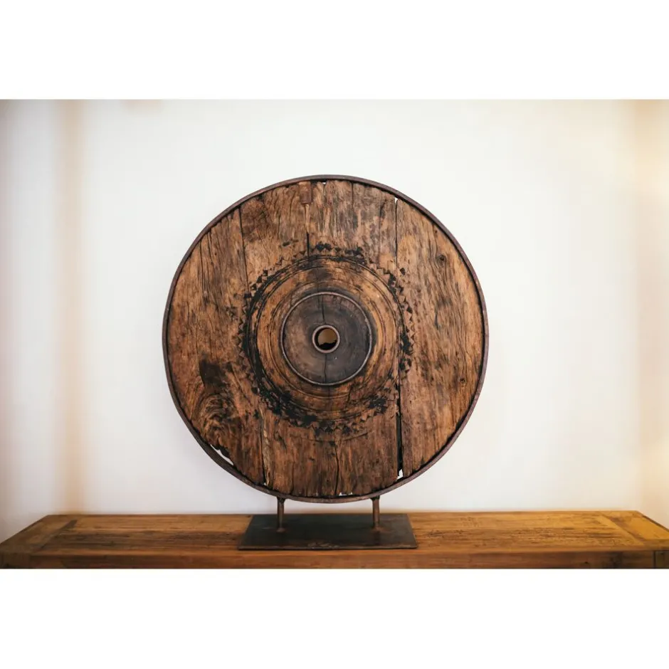 Pomax Objets De Décoration-POMPEI - objet déco - bois récupéré - DIA 98 x W 30 x H 105 cm - naturel