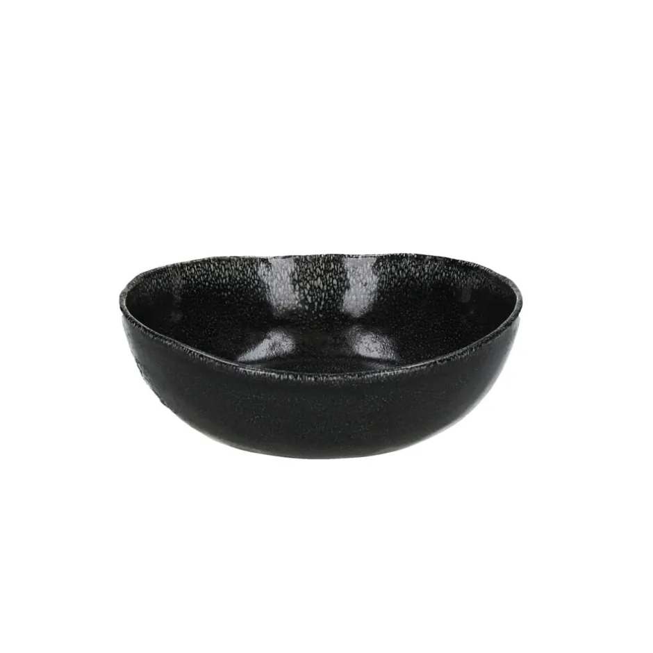 Pomax Vaisselle-PORCELINO EXPERIENCE - bol à soupe - grès - DIA 20 x H 6 cm - noir