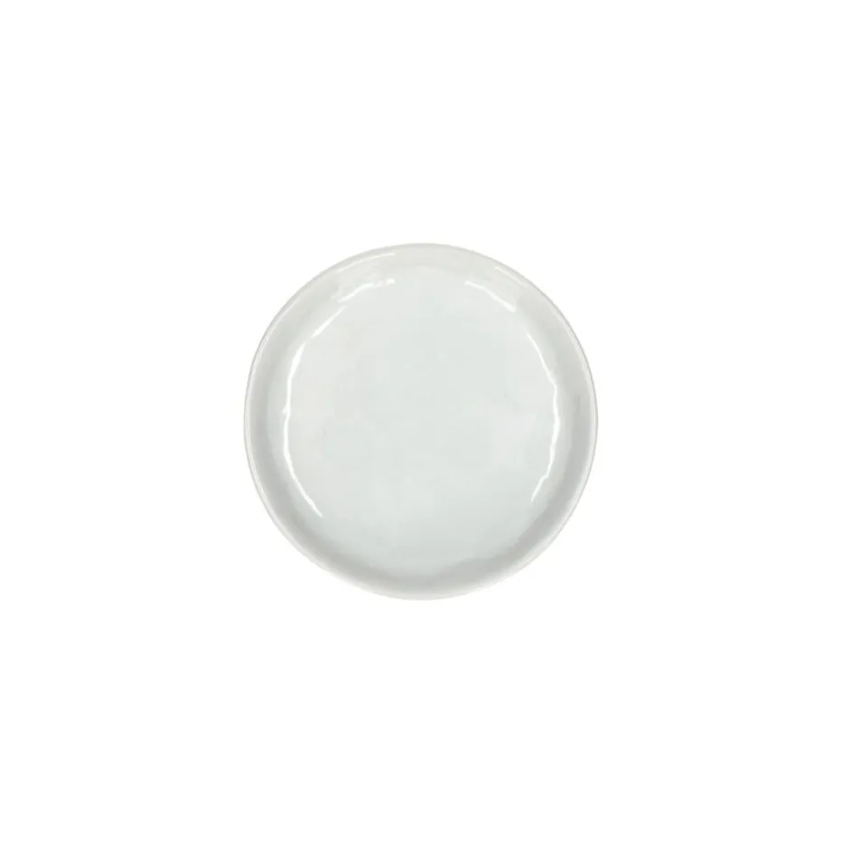 Pomax Vaisselle-PORCELINO SQUARE - assiette apéritif - porcelaine - DIA 9,5 x H 1,6 cm - blanc