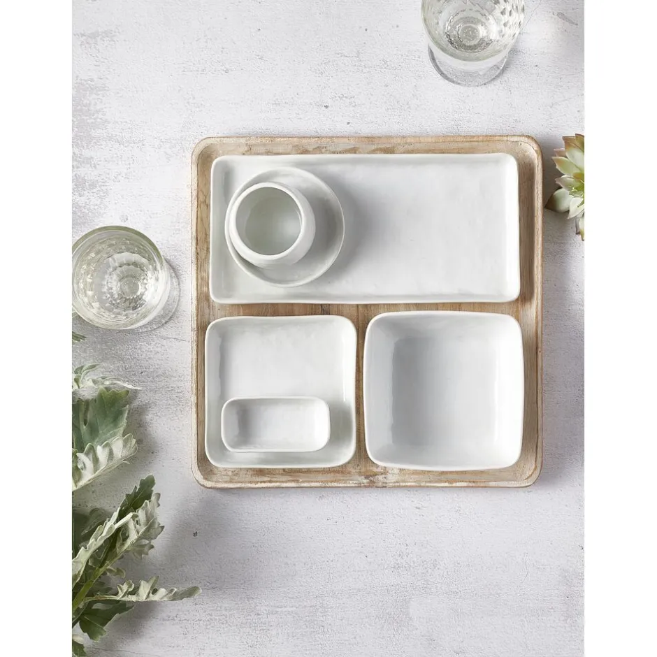 Pomax Vaisselle-PORCELINO SQUARE - bol - porcelaine - L 8,5 x W 4,5 x H 2,5 cm - blanc