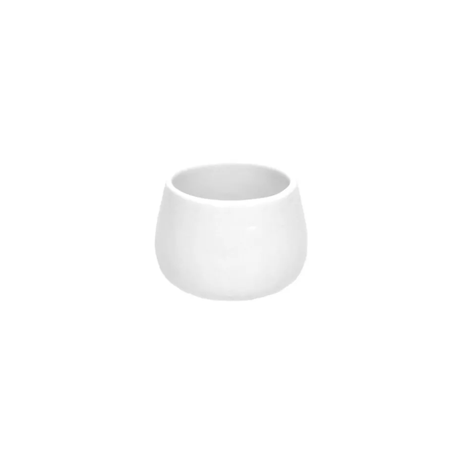 Pomax Vaisselle-PORCELINO SQUARE - gobelet - porcelaine - DIA 7 x H 5 cm - blanc