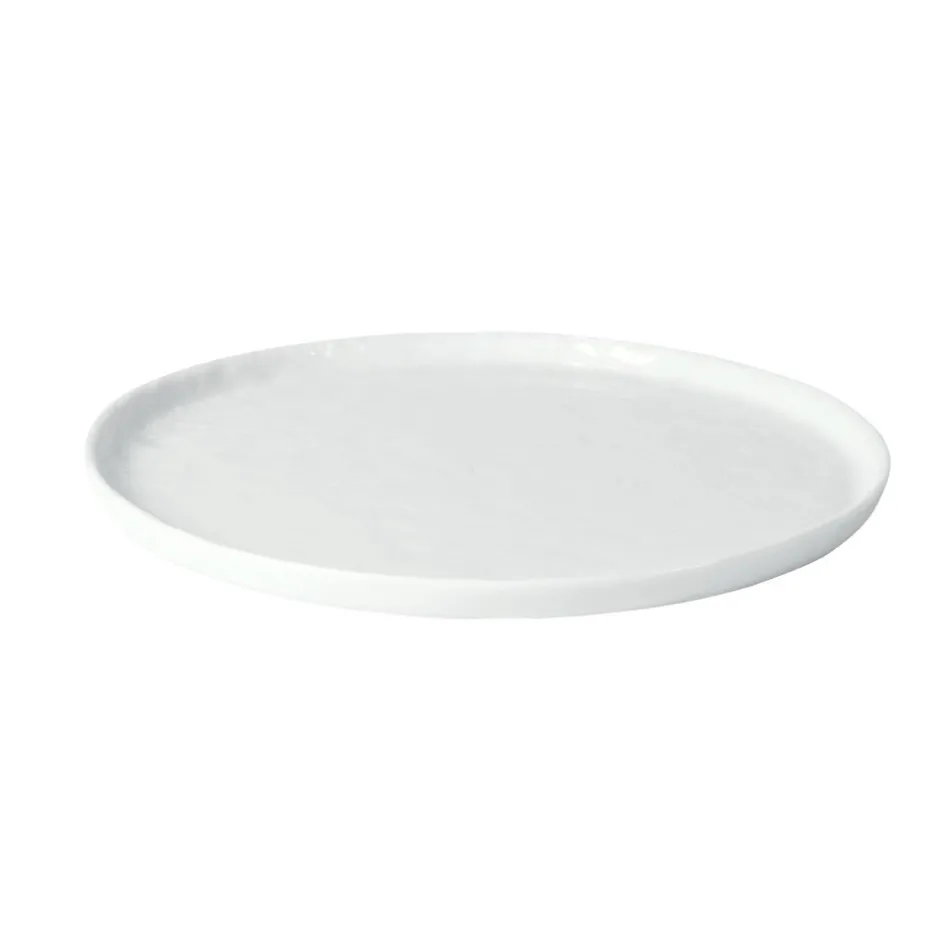 Pomax Vaisselle-PORCELINO WHITE - assiette à dessert - porcelaine - DIA 22 x H 1,3 cm
