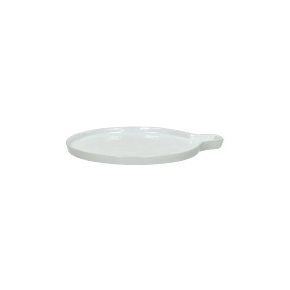 Pomax Vaisselle-PORCELINO WHITE - assiette cuillère - porcelaine - DIA 13 x H 2,2 cm - blanc