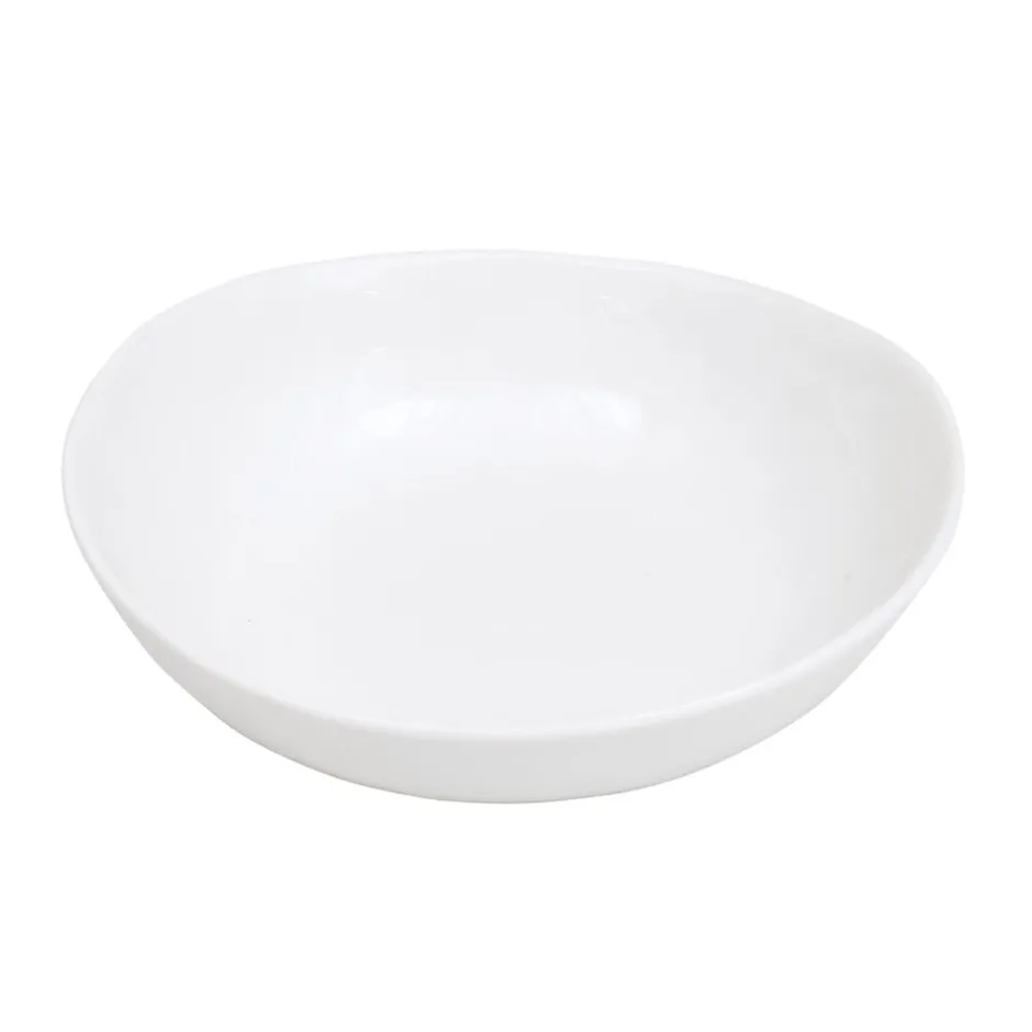Pomax Vaisselle-PORCELINO WHITE - bol à soupe - ovale - porcelaine - L 17 x W 16 x H 4 cm