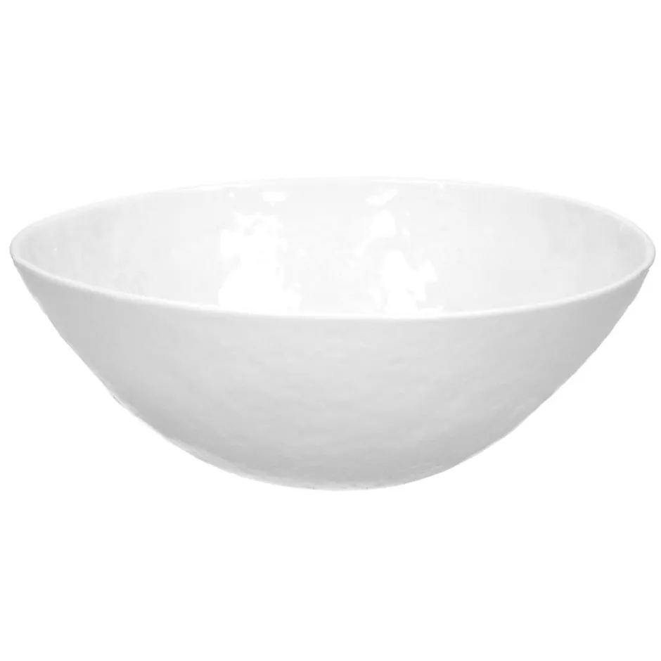 Pomax Vaisselle-PORCELINO WHITE - saladier - porcelaine - DIA 24 x H 8 cm - blanc