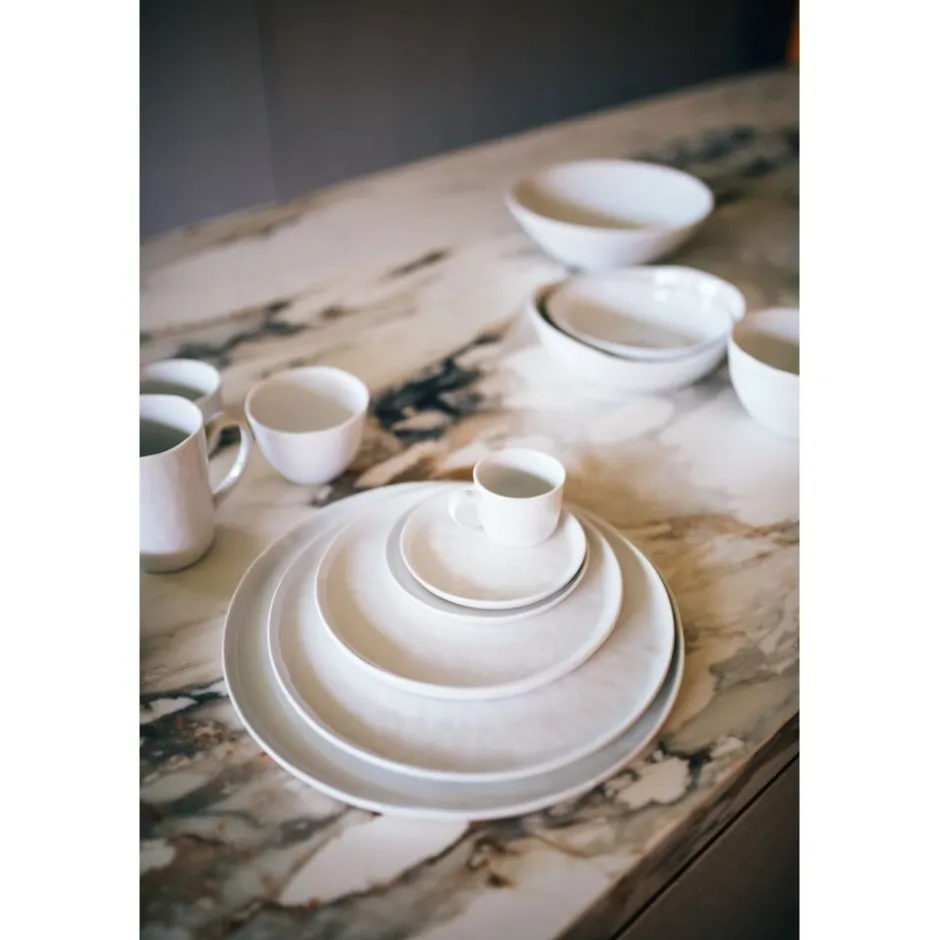 Pomax Vaisselle-PORCELINO WHITE - tasse & soucoupe - porcelaine - DIA 11,5 x H 7,2 cm - blanc