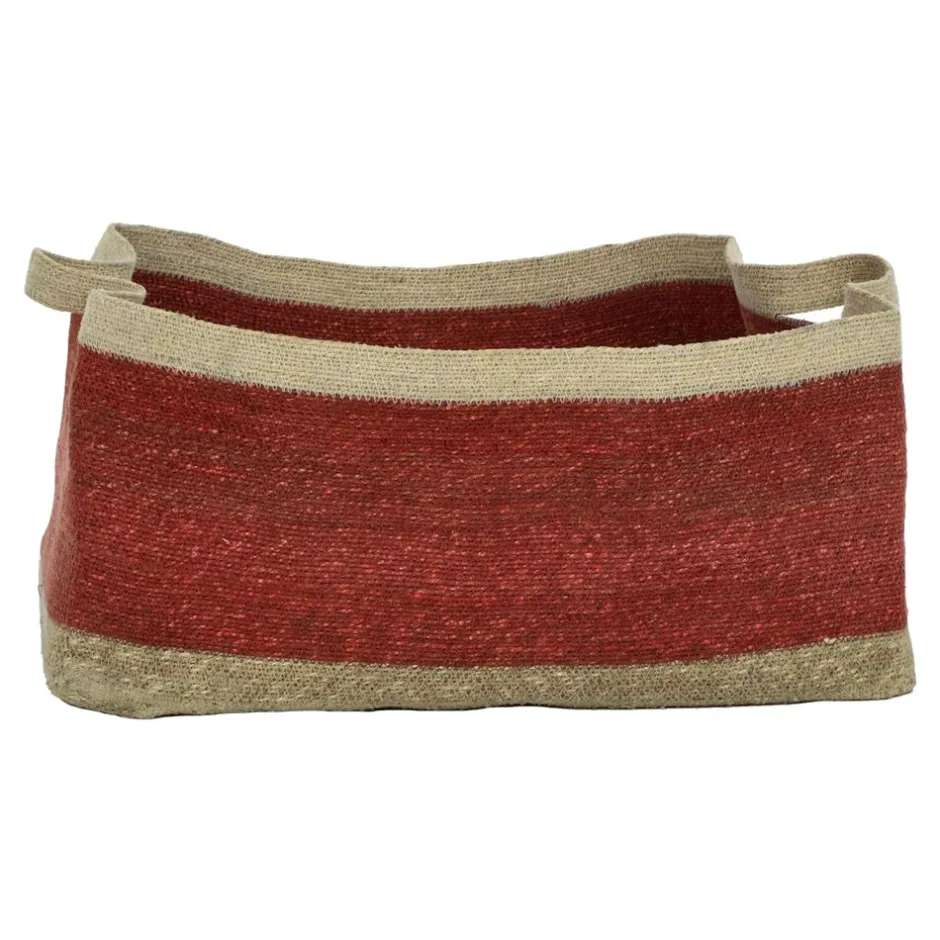 Pomax Bols & Paniers-PORT LOUIS - panier - jonc de mer - L 71 x W 41 x H 33 cm - rouille