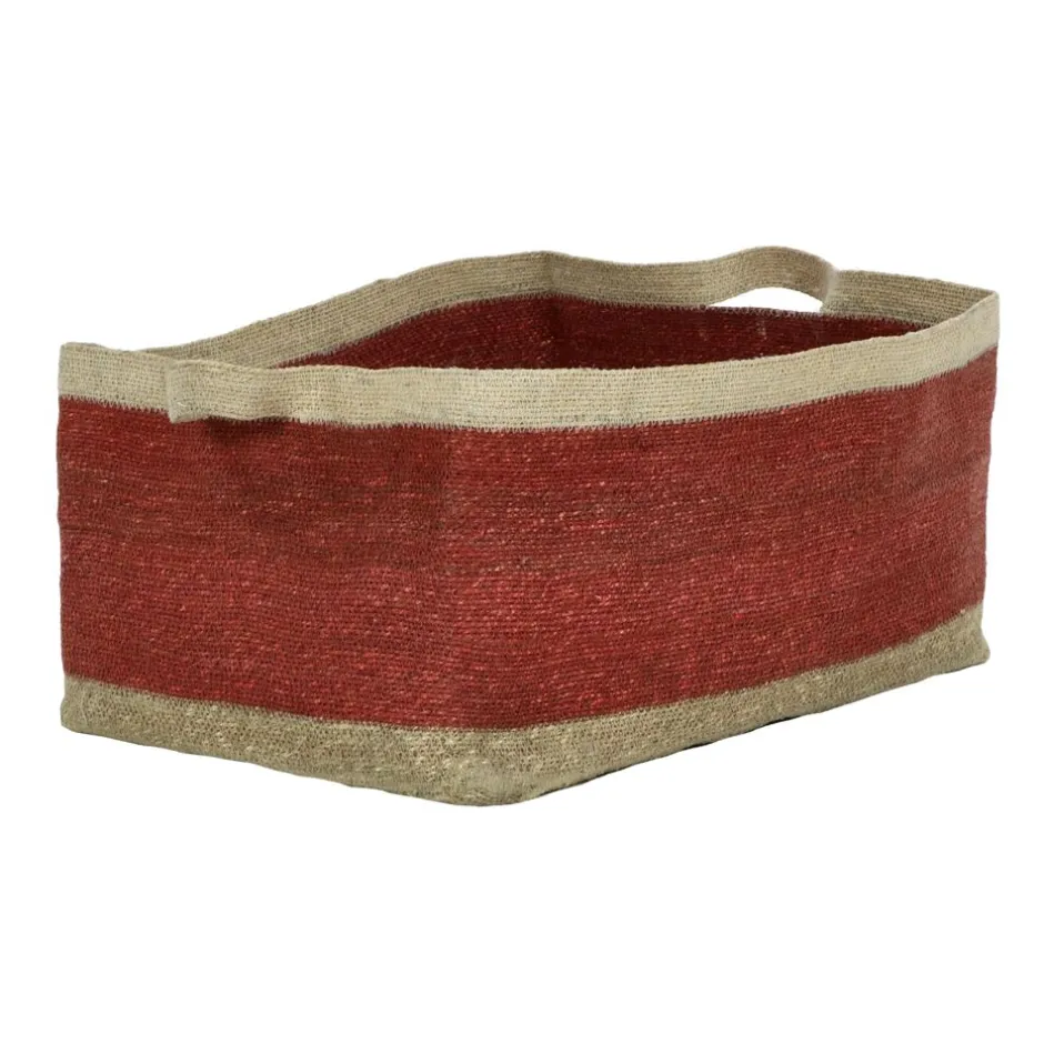 Pomax Bols & Paniers-PORT LOUIS - panier - jonc de mer - L 71 x W 41 x H 33 cm - rouille