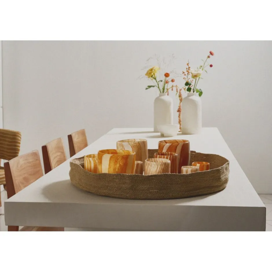 Pomax Bols & Paniers-PORT LOUIS - panier - jute - DIA 60 x H 8 cm - naturel