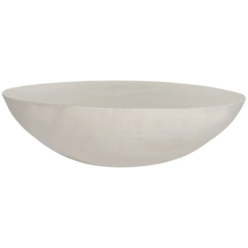 Pomax Tables Basses | Tables-PRETORIA - table basse - enduit à la chaux / métal - DIA 85 x H 25 cm - blanc cassé