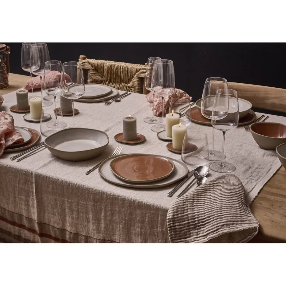 Pomax Vaisselle-PRIMEVAL - assiette apéritif - porcelaine - L 10,7 x W 9,5 x H 1,2 cm - gris clair