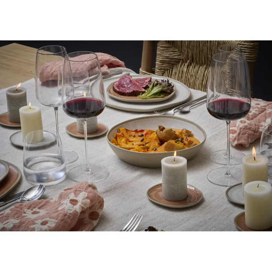 Pomax Vaisselle-PRIMEVAL - assiette apéritif - porcelaine - L 10,7 x W 9,5 x H 1,2 cm - gris clair