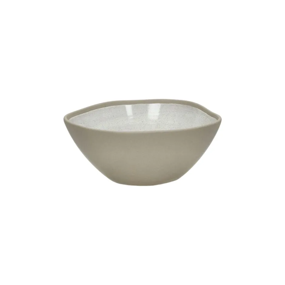 Pomax Vaisselle-PRIMEVAL - bol à céréales - porcelaine - L 16,3 x W 15 x H 6,5 cm - gris clair