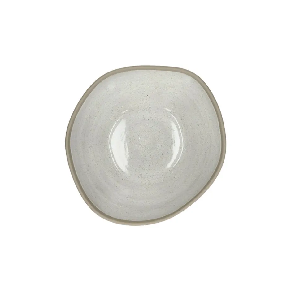 Pomax Vaisselle-PRIMEVAL - bol à céréales - porcelaine - L 16,3 x W 15 x H 6,5 cm - gris clair