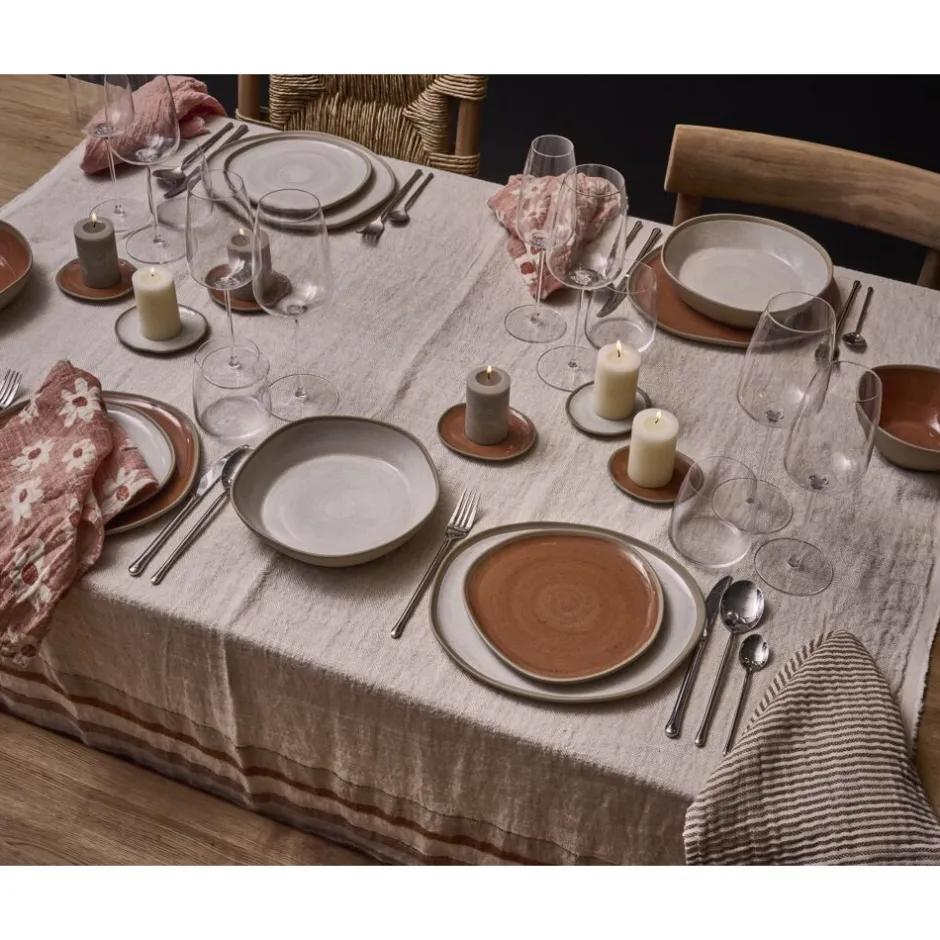 Pomax Vaisselle-PRIMEVAL - bol à soupe - porcelaine - L 18,5 x W 18 x H 4,8 cm - gris clair