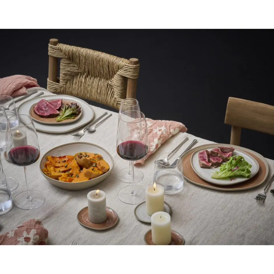 Pomax Vaisselle-PRIMEVAL - bol à soupe - porcelaine - L 18,5 x W 18 x H 4,8 cm - gris clair