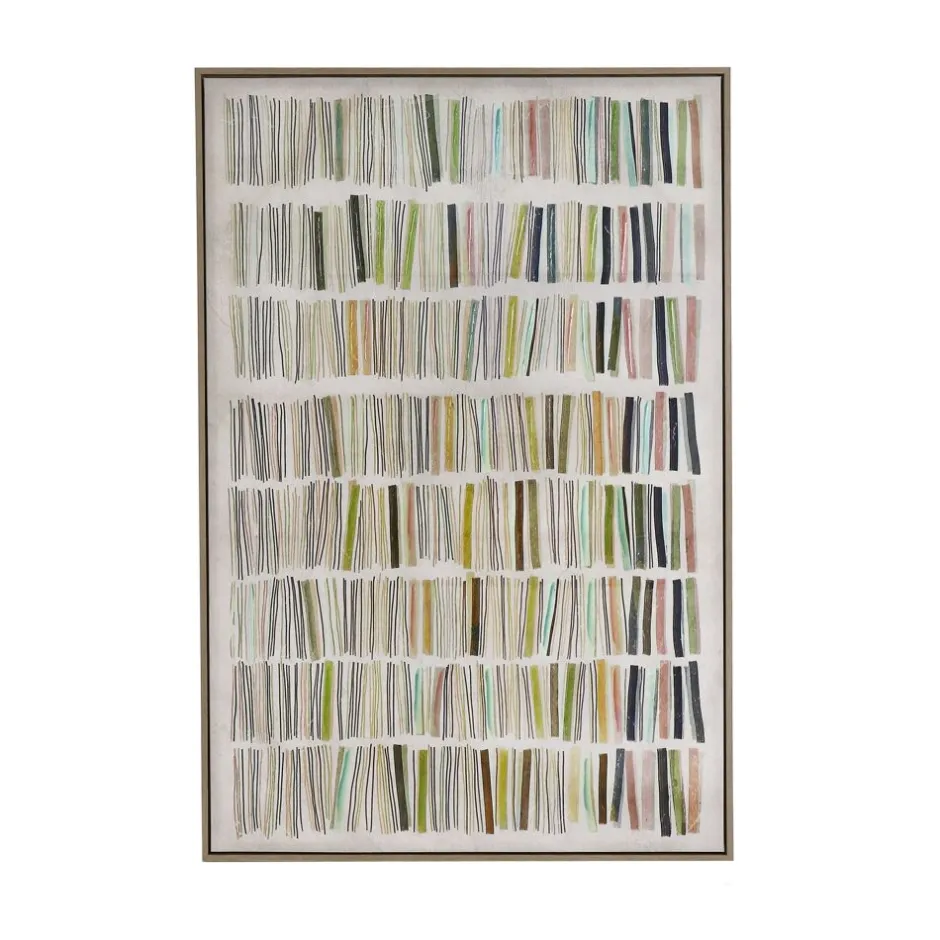 Pomax Tableau / Déco Murale-RAIAS - toile avec cadre - canvas / bois - L 83 x W 4 x H 123 cm - multicolore