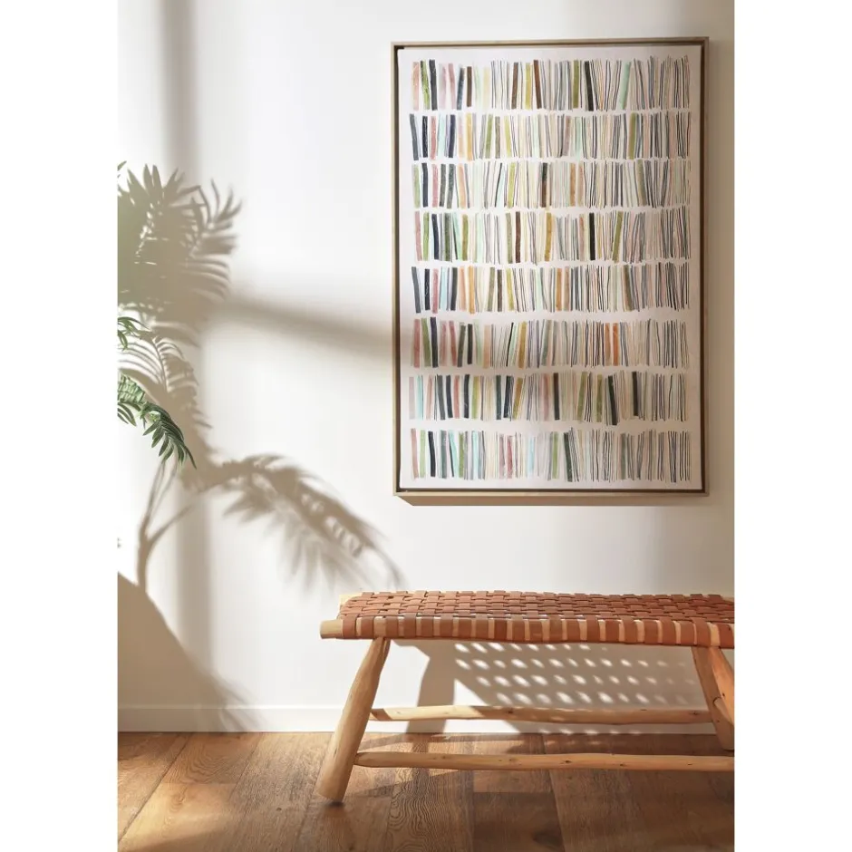 Pomax Tableau / Déco Murale-RAIAS - toile avec cadre - canvas / bois - L 83 x W 4 x H 123 cm - multicolore