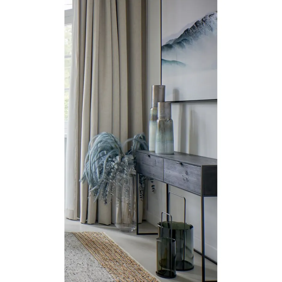 Pomax Tapis-RAW - tapis - cuir recyclé / jute - L 240 x W 180 cm - gris clair