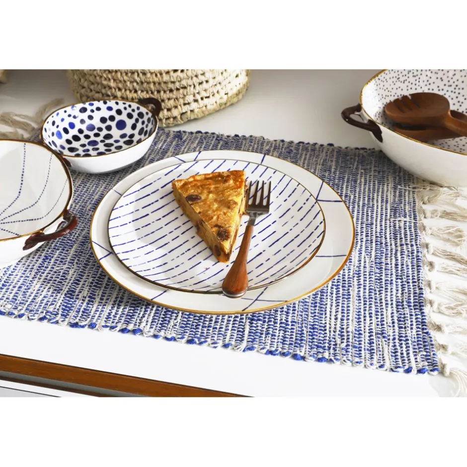 Pomax Linge De Table-REVERIES - set de table - coton - L 48 x W 33 cm - bleu