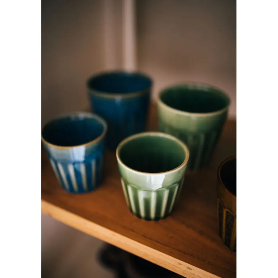 Pomax Vaisselle-RIALTO - set/6 gobelets - porcelaine - DIA 8 x H 8,5 cm - mix de couleurs