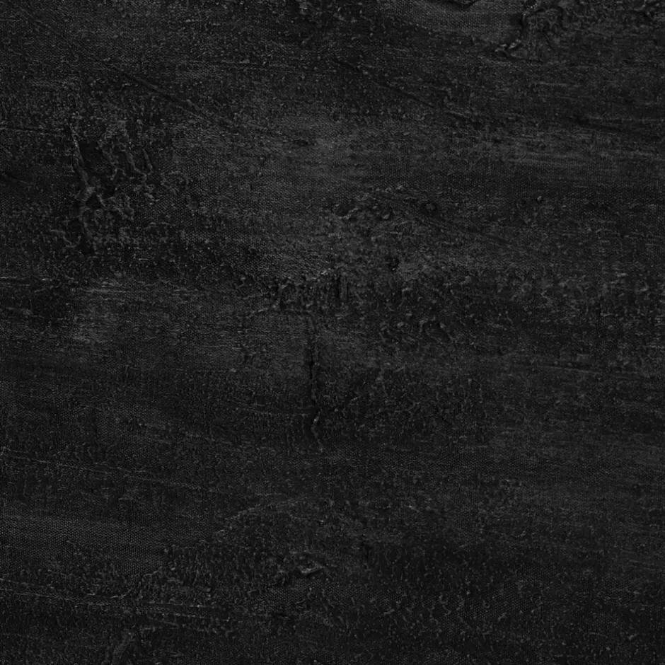 Pomax Tableau / Déco Murale-ROCHA - toile - canvas / bois - L 100 x W 3 x H 80 cm - noir