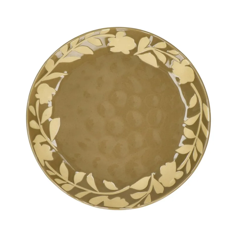 Pomax Vaisselle-ROMANCE - assiette à dessert - porcelaine - DIA 20,3 x H 2 cm - cumin