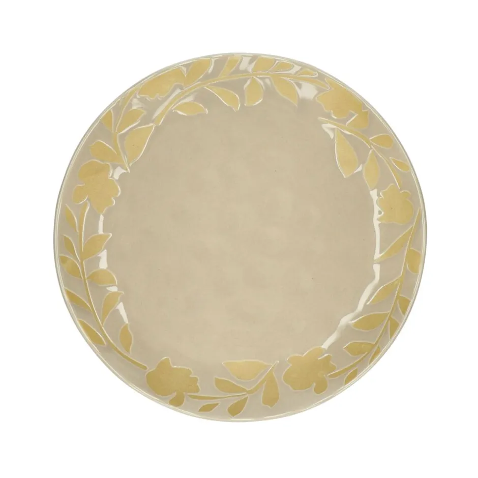 Pomax Vaisselle-ROMANCE - assiette à dessert - porcelaine - DIA 20,3 x H 2 cm - latté