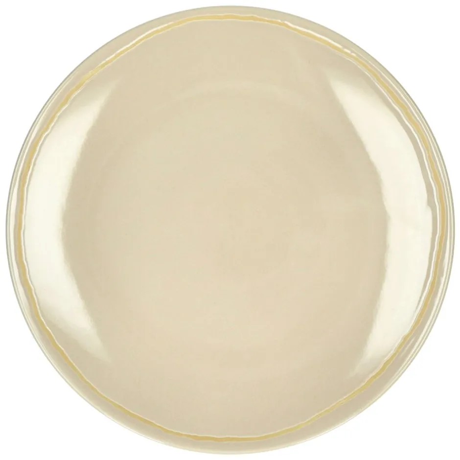Pomax Vaisselle-ROMANCE - assiette plate - porcelaine - DIA 26,5 x H 2,5 cm - latté