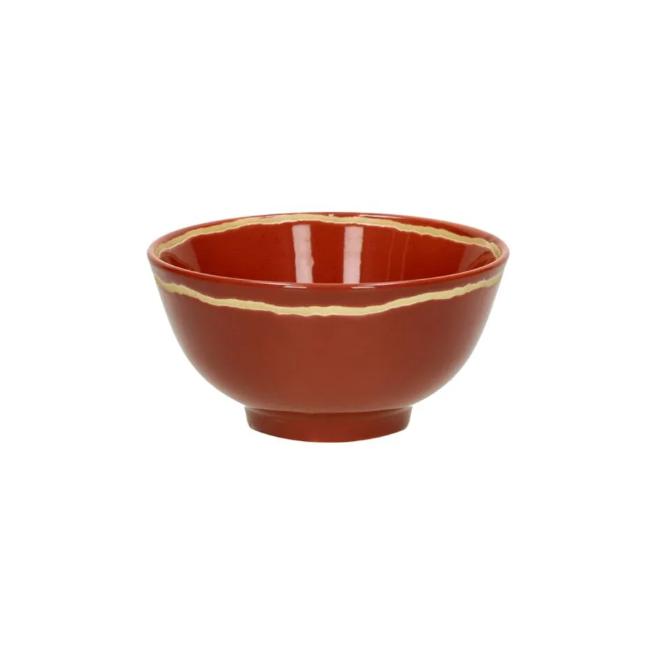 Pomax Vaisselle-ROMANCE - bol à céréales - porcelaine - DIA 11,5 x H 6 cm - paprika