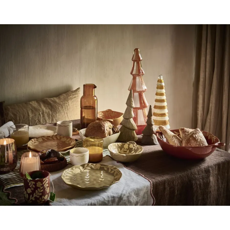 Pomax Saladiers / Plats À Servir-ROMANCE - bol - porcelaine - L 17,5 x W 13,7 x H 5 cm - cumin