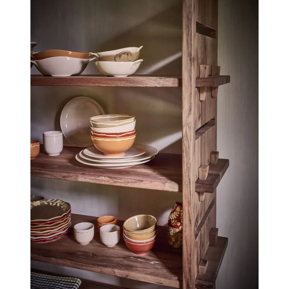 Pomax Saladiers / Plats À Servir-ROMANCE - bol - porcelaine - L 17,5 x W 13,7 x H 5 cm - cumin