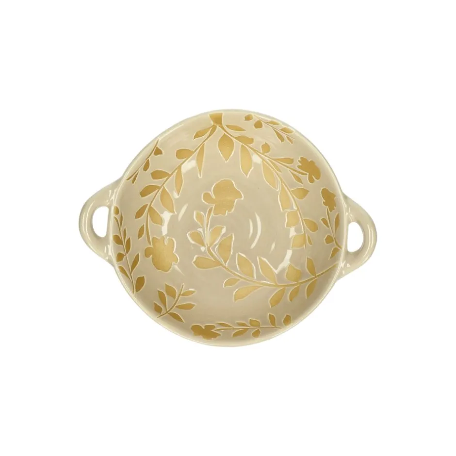 Pomax Saladiers / Plats À Servir-ROMANCE - bol - porcelaine - L 17,5 x W 13,7 x H 5 cm - latté