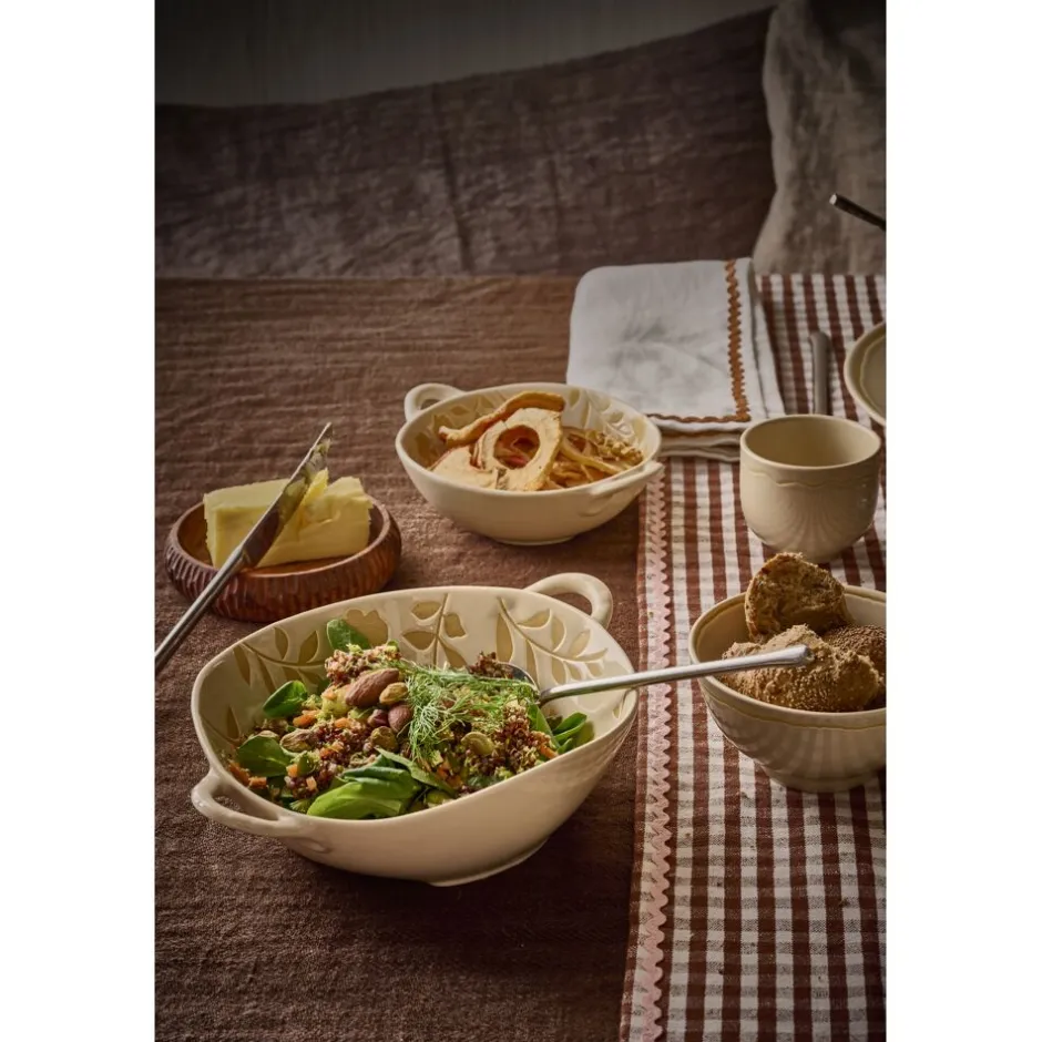 Pomax Saladiers / Plats À Servir-ROMANCE - bol - porcelaine - L 17,5 x W 13,7 x H 5 cm - latté