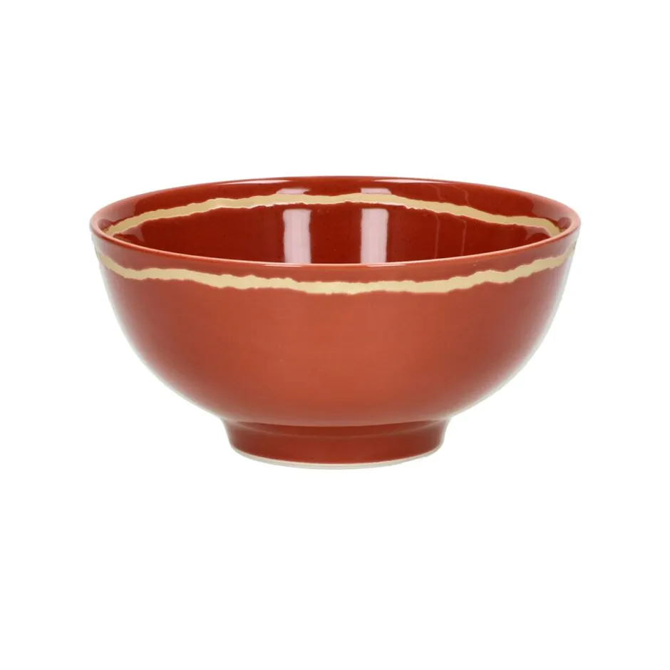 Pomax Vaisselle-ROMANCE - bol à soupe - porcelaine - DIA 15 x H 7 cm - paprika