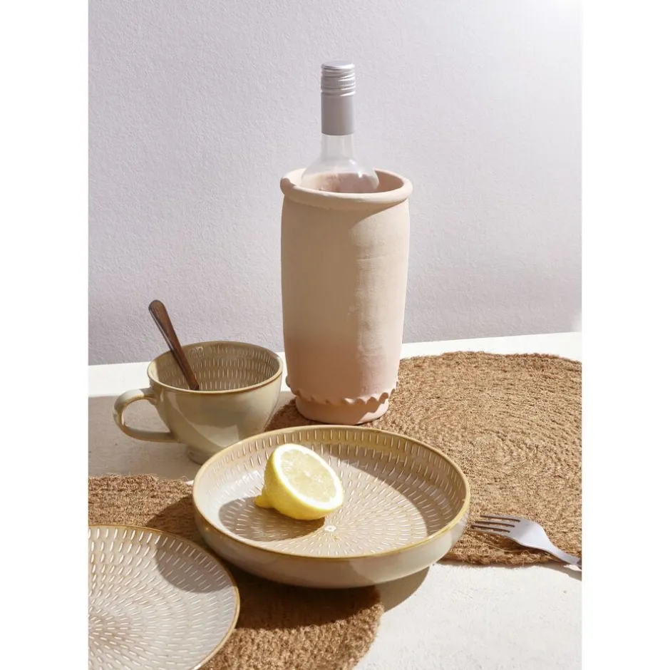 Pomax Accessoires-RONDA - refroidisseur de vin - argile - DIA 11 x H 21 cm - ivoire