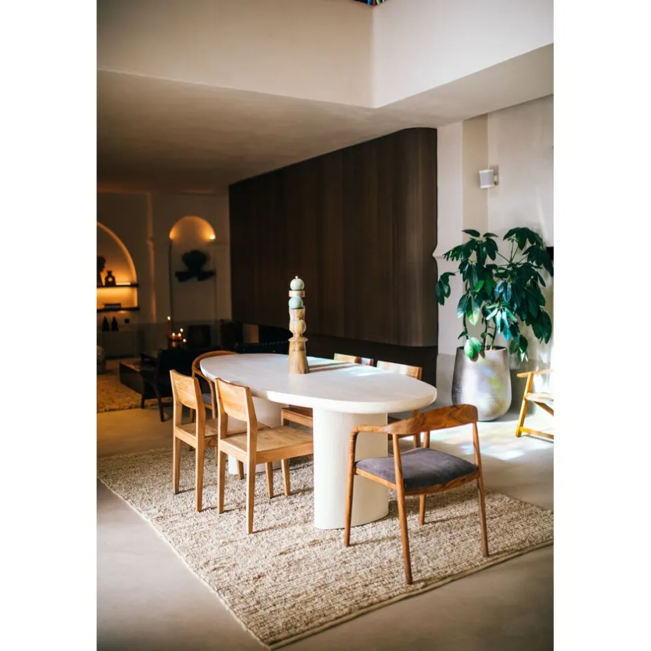 Pomax Chandeliers-ROTELLO - bougeoir - bois de mangier - DIA 13,5 x H 40 cm - naturel