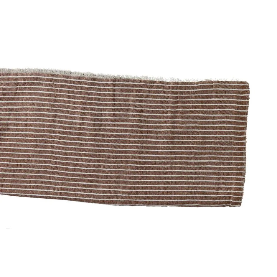 Pomax Plaids-SAINT-TROPEZ - plaid/nappe de table - lin / coton - L 170 x W 130 cm - pêche