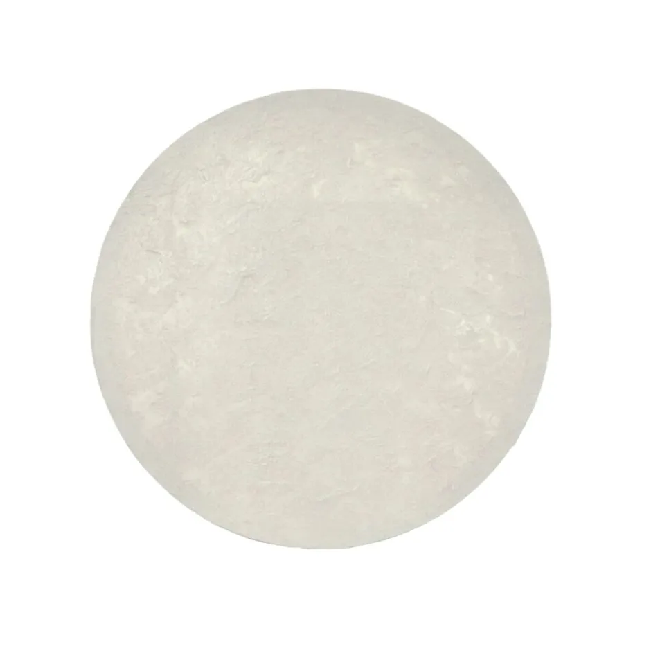 Pomax Tableau / Déco Murale-SALERNO - toile - polyester / mdf - DIA 90 x W 4 cm - blanc cassé