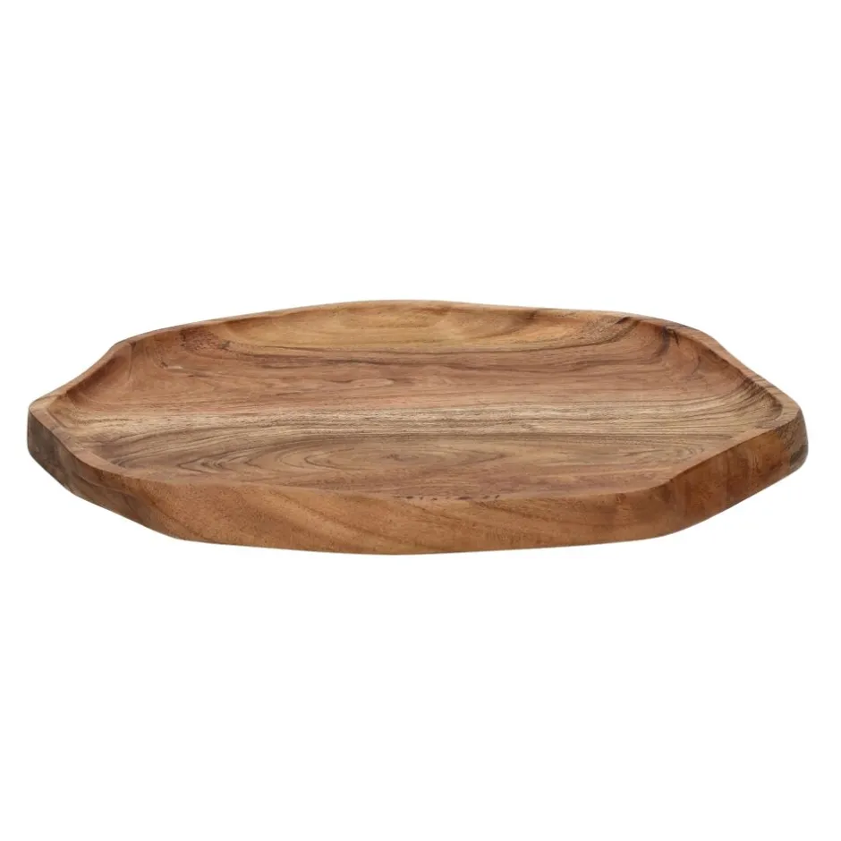 Pomax Plateaux-SAVANNA - plat - bois d'acacia - L 37 x W 34,5 x 2,5 cm - naturel