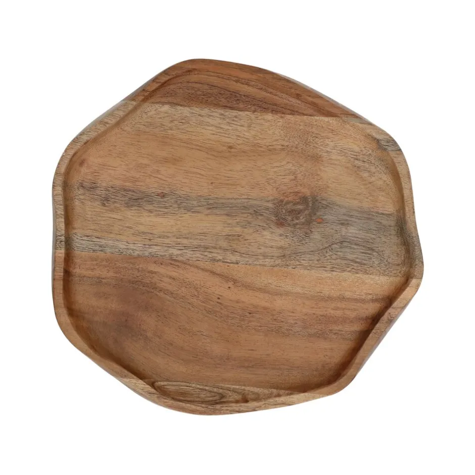 Pomax Plateaux-SAVANNA - plat - bois d'acacia - L 29,5 x W 26,8 x 2,5 cm - naturel