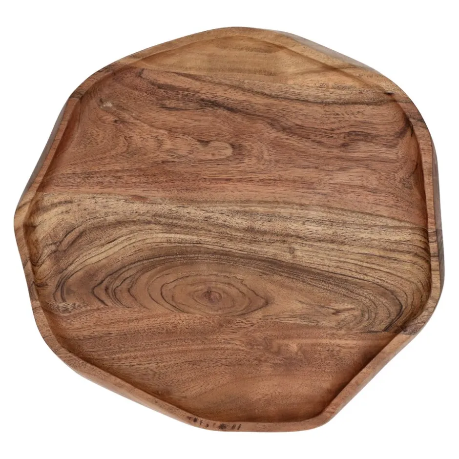 Pomax Plateaux-SAVANNA - plat - bois d'acacia - L 37 x W 34,5 x 2,5 cm - naturel