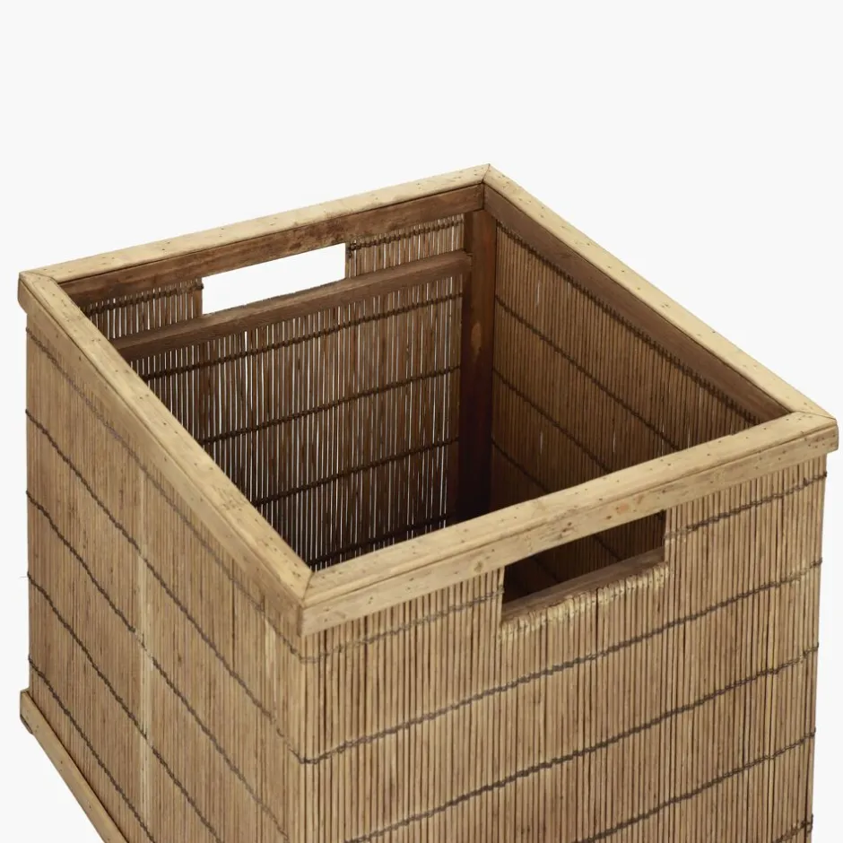 Pomax Concepts Modulaires-SHADOW - panier - bambou / bois - L 31 x W 30 x H 27 cm - naturel