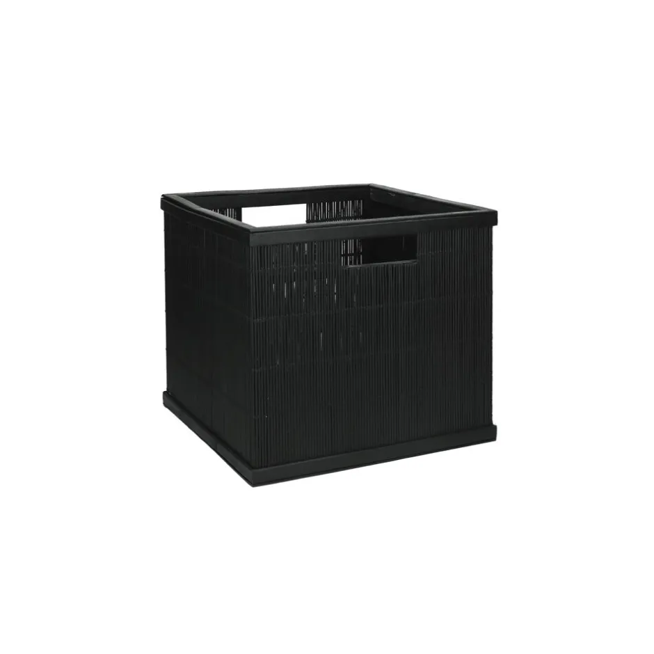 Pomax Concepts Modulaires-SHADOW - panier - bambou / bois - L 31 x W 30 x H 27 cm - noir