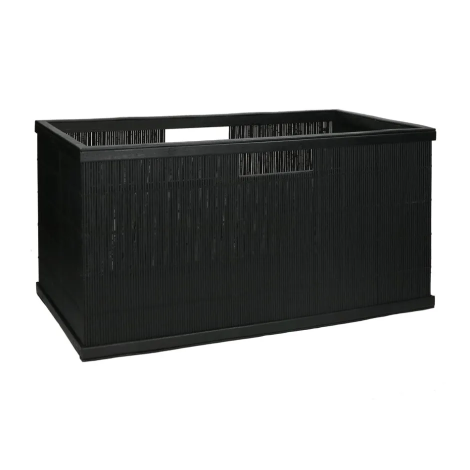 Pomax Concepts Modulaires-SHADOW - panier - bambou / bois - L 56 x W 29,5 x H 27 cm - noir