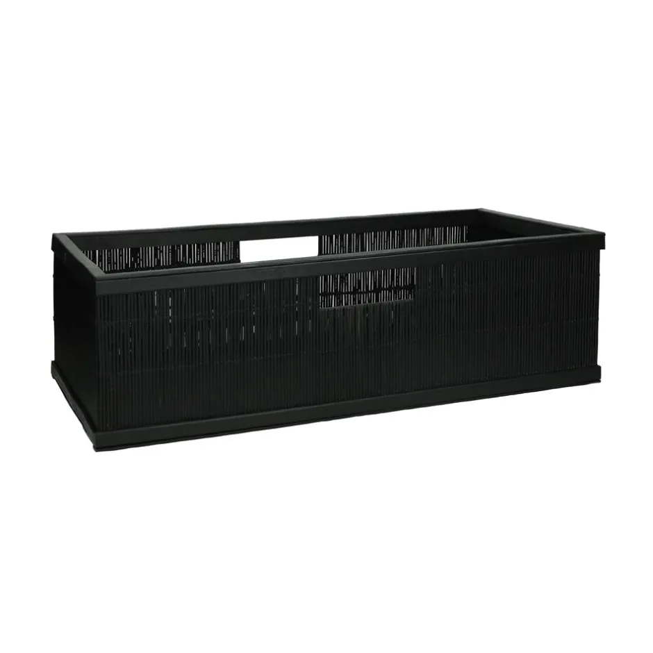 Pomax Concepts Modulaires-SHADOW - panier - bambou / bois - L 56 x W 29,5 x H 17 cm - noir