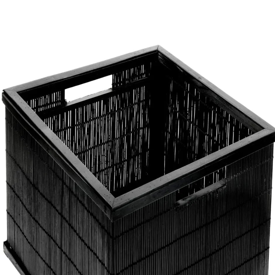 Pomax Concepts Modulaires-SHADOW - panier - bambou / bois - L 31 x W 30 x H 27 cm - noir